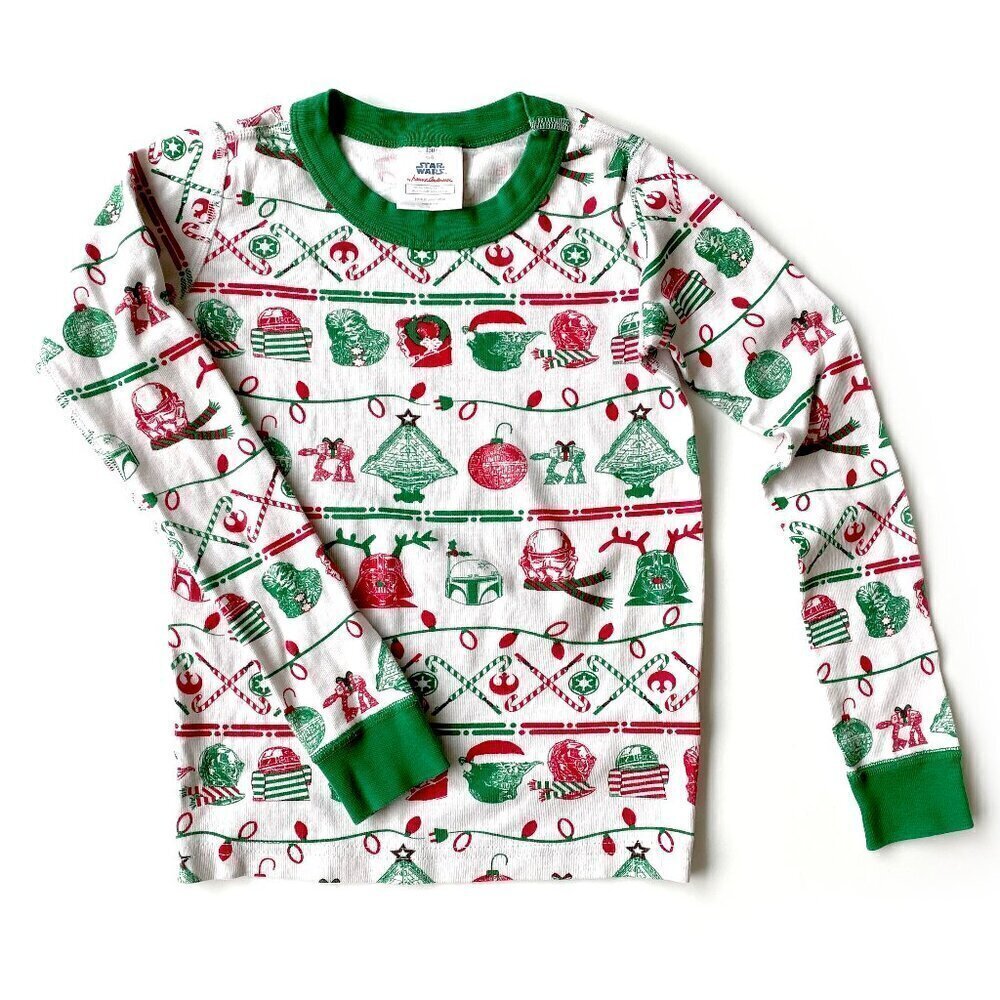 Hanna Andersson Star Wars Christmas Organic Cotton PJ Top Size 8